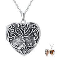 wholesale TOUPOP Heart Locket Necklace 925 Sterling Silver Love Locket That Holds Pictures Gifts For Women Her -style_name:Tree of Life