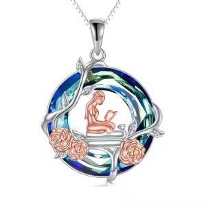Rose Flower-Blue Crystal