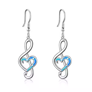 B-Blue opal treble music note