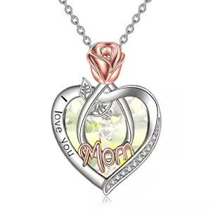 04 Apr-Mom Necklace with Heart Crystal