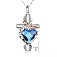 TOUPOP Sterling Silver Urn Necklace For Ashes With Filler Kit-style_name:Urn Necklace for Mother