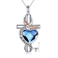 wholesale TOUPOP Urn Necklaces For Ashes Sterling Silver Cremation Jewelry For Ashes Urns For Human Ashes Pendant Necklace With Funnel Filler Kit -style_name:Urn Necklace for Mother