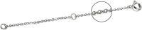 wholesale  Gold 10K 2 3 4 Inch Dainty Durable Chain Extender for Jewelry ( chars)-2 Inches White Gold