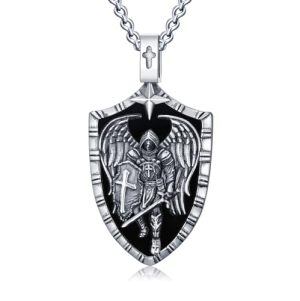 A01-St Michael(Shield)-Black onyx