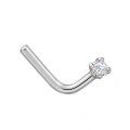 wholesale 14k Gold Nose Stud Round Lab Diamond Prong Set Screw Piercing Jewelry-0-0