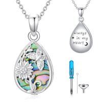 wholesale TOUPOP Urn Necklace For Ashes Sterling Silver Abalone Shell Cremation Jewelry For Ashes Jewelry Gifts For Nature Lovers Keepsake Memorial Jewelry For Women -style_name:26-Butterfly