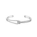 wholesale 925 Sterling Silver Zircon Tennis Bracelet Wholesale With Elegant Knot Design-0-0
