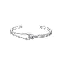 wholesale 925 Sterling Silver Zircon Tennis Bracelet Wholesale With Elegant Knot Design-knot