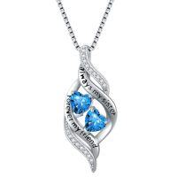 wholesale Birthday Gifts For Sister 925 Sterling Silver Infinity Birthstone Necklace Always My Sister Forever My Friend Jewelry Christmas Gifts For Women Daughter -color_name:12-December-Topaz