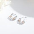 wholesale 925 Sterling Silver Hoop Earrings Wholesale With Ballerina Design-0-2