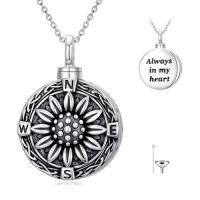 wholesale TOUPOP Tree Of Life Urn Necklace For Ashes 925 Sterling Silver Cremation Jewelry Memorial Gifts Keepsake Jewelry With Funnel Filler For Women -style_name:4-Sunflower