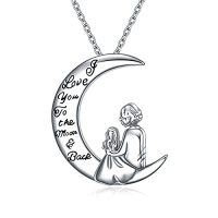 wholesale TOUPOP Gifts For Mom Nana Sterling Silver Mother Daughter Jewelry Birthday Christmas Gifts -style_name:G Nana-moon