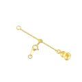 wholesale 18K Gold (Au750) Nickel-Free Lead-Free Hypoallergenic Jewelry Extender Chain 1-6 Inch with Lobster Clasp-0-0