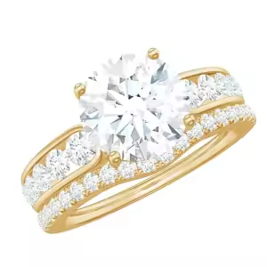 B Moissanite Ring