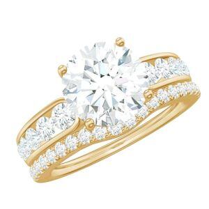 B Moissanite Ring