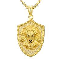 wholesale 925 Sterling Silver Lion/owl/eagle/wolf Necklace Pendant For Men Jewelry Christmas Gifts For Men -style_name:C002-Lion 1.10 inch