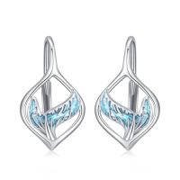 wholesale TOUPOP Ocean Leverback Earrings 925 Sterling Silver Sea Animal Beach Turquoise Dangle Drop Earrings Jewelry Christmas Birthday Gifts For Women Daughter Friends -style_name:11-Mermaid