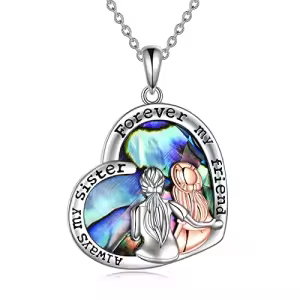 Sister Necklace with Abalone Shell