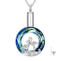 wholesale TOUPOP Cremation Jewelry For Ashes For Women Sterling Silver Urn Necklace For Ashes Keepsake Memorial Urn Jewelry Necklace For Women -style_name:1-Flamingo