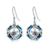 wholesale TOUPOP Sea Turtle/dolphin/whale Dangle Earrings For Women Girls S925 Sterling Silver Ocean Hawaii Beach Crystal Earrings Jewelry Birthday Gifts For Mom Friends Sister -color_name:Earrings-Turtle