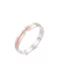 TOUPOP Sterling Silver Rose Gold Plated Moissanite Couples Rings Set-0-2