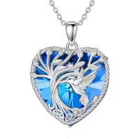 TOUPOP Sterling Silver & Abalone Crystal Celtic Tree Of Life Pendant Necklace-style_name:Crystal Celtic Tree of Life