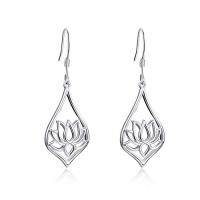 wholesale TOUPOP Sterling Silver Dangle Drop Earrings For Women Mom Flower Leverback Earrings Jewelry Christmas Anniversary Birthday Gifts -style_name:02-Lotus