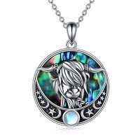 wholesale TOUPOP Christmas Gifts For Women 925 Sterling Silver Penguin/turtle/phoenix/fox Necklace For Women Jewelry Birthday Christmas Necklace Gifts For Daughter Mom Wife -style_name:H00-Highland Cow Necklace