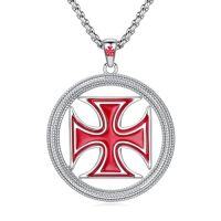 wholesale Cross Necklace 925 Sterling Silver Cross Pendant Christmas Fathers Day Birthday Gifts For Men Gifts For Father Gifts For Dad Brother Husband Son -style_name:H Templar Cross