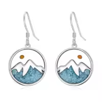 TOUPOP 925 Sterling Silver Turquoise Mustard Seed Faith Earrings-style_name:3-Mustard Seed Earrings