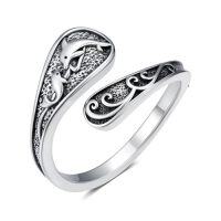 wholesale TOUPOP Spoon Rings For Women 925 Sterling Silver Adjustable Thumb Spoon Rings Promise Engagement Statement Boho Vintage Finger Open Antique Rings Jewelry -style_name:11-Dolphin