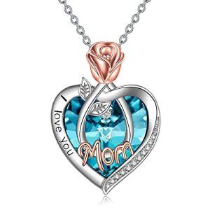 12 Dec-Mom Necklace with Heart Crystal