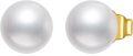 wholesale Gold 8mm Pearl Round Stud Earrings for Women - Valentines Day Gift-0-0