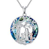 wholesale TOUPOP Dog Necklace 925 Sterling Silver Tree Of Life Pendant Dog Lover Memorial Jewelry Christmas Gifts For Women -style_name:Tree of Life-2 Dog