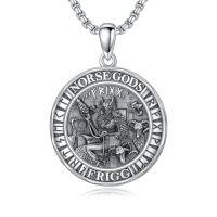 wholesale Viking Necklace 925 Sterling Silver Norse Jewelry For Fathers Day Anniversary Birthday Gifts Christmas Gifts For Men -style_name:D02-Viking Frigg