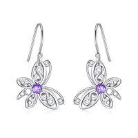 wholesale TOUPOP Earrings For Women 925 Sterling Silver Christmas Earrings Dangle Earring Leverback Jewelry Gifts For Women Daughter Sister Mom Best Friends Girlfriend Birthday Gift For Her -style_name:Butterfly Earring