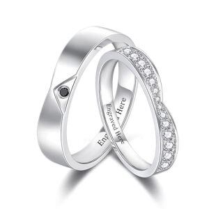 D Wedding Ring Set