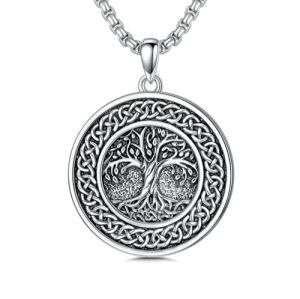 A- Viking Tree of Life Necklace B
