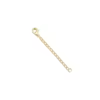 wholesale Gold Chain Extension with Lobster Clasp - Length Adjustable Jewelry Accessory for Necklaces Wholesale and Anklets-Yellow Gold 1.5 inch