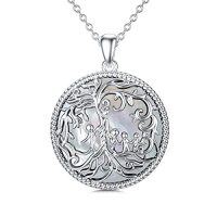 wholesale TOUPOP Christmas Gifts For Mom Tree Of Life Mother Necklace 925 Sterling Silver Mother And Daughter/son Jewelry Birthday Gifts For Women Grandma Wife -style_name:Mother of Pearl-4 Children