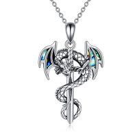 wholesale TOUPOP Dragon Necklace For Women Sterling Silver Crystal Dragon Gifts Jewelry -style_name:Style 5-Sword