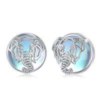 wholesale TOUPOP Yoga Lotus/tree Of Life/sea Turtle/butterfly/celtic Knot/elephant Stud Earrings Moonstone Earrings Jewelry Gifts For Women Birthday -style_name:7-Elephant