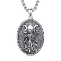 wholesale TOUPOP S925 Sterling Silver Medusa Snake/st Christopher Necklace Protection Amulet Pendant Catholic Medallions Jewelry Gift For Men Women -style_name:7-Hecate