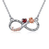 wholesale TOUPOP Best Gifts For Women 925 Sterling Silver Crystal Mom Daughter Grandma Necklace Birthday Gift Mom And Daughter Jewelry I Love You To The Moon And Back Necklace For Mom Wife Daughter Grandma Nana -color_name:Infinity Mom Necklace