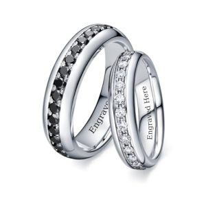 K Moissanite Wedding Ring Set