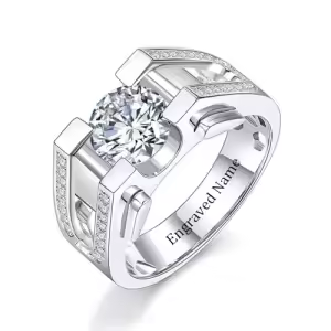 L Moissanite Ring