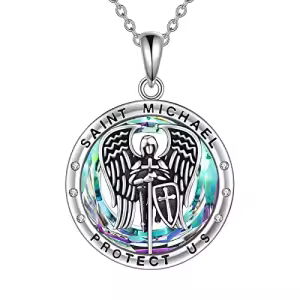 A-ST Michael with Purple Circle Crystal