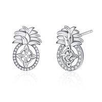 wholesale TOUPOP Birthday Gifts For Silver Earrings Sterling Silver Stud Earrings Promise Jewelry Gifts For Women -color_name:Pineapple
