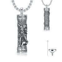 wholesale TOUPOP Saint Urn Necklace For Men Women, 925 Silver Sterling Religion Urn Pendant Cremation Jewelry For Ashes Necklace Memorial Keepsake Jewelry Gifts For Men Father Son -style_name:A02-St Michael