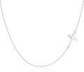 wholesale 9K Gold Metal Sideways Cross Necklace - Christian Jewelry for Women-0-0